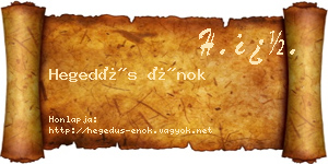 Hegedűs Énok névjegykártya